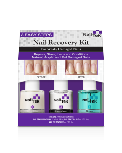Front view of NailTek's Nail Recovery Kit for weak, damaged nails.
